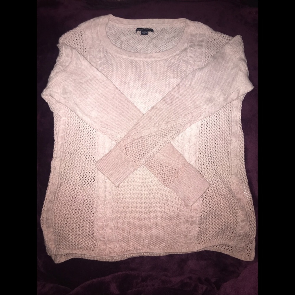American eagle pink knit sweater